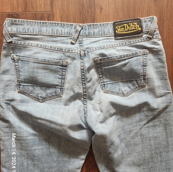 90s Vintage Von Dutch Blue Jeans - Picture 1 of 9